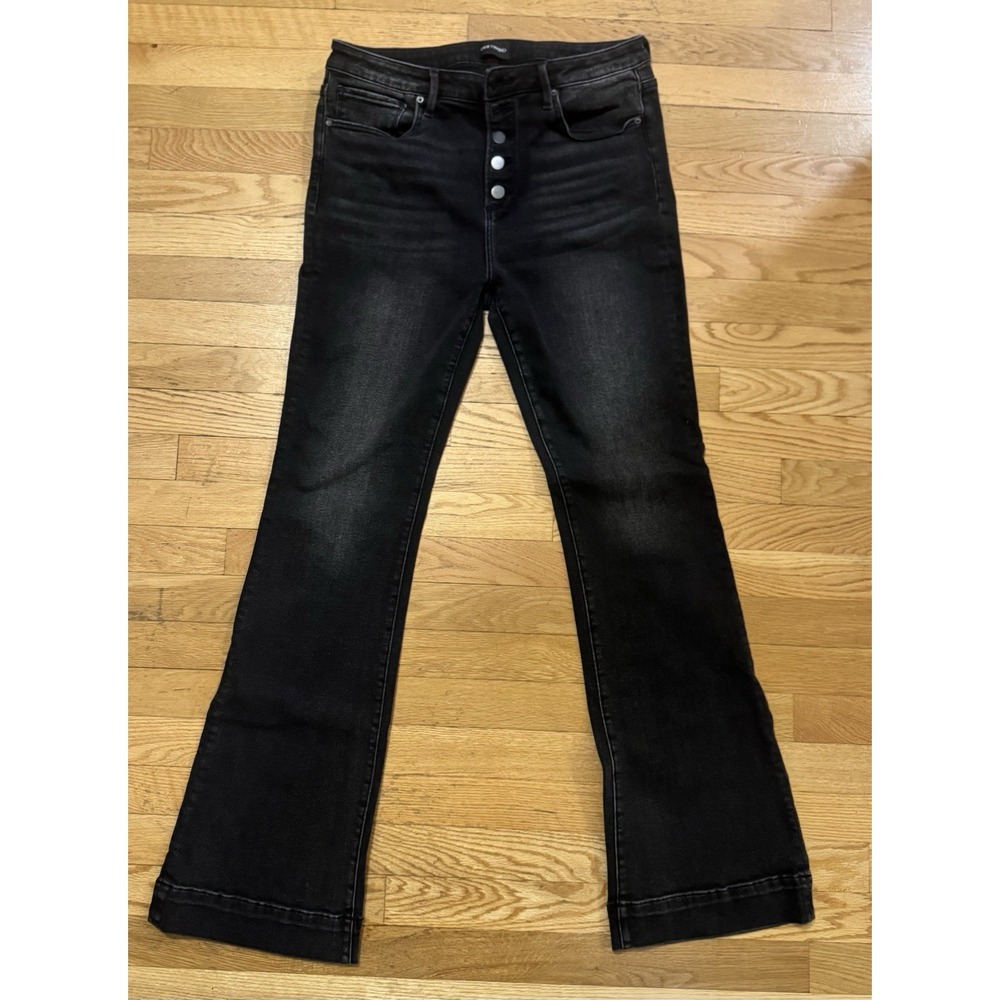 Driftwood by Sundance Women's Bootcut Jeans Black Dark Wash Button Fly 31w, 34L